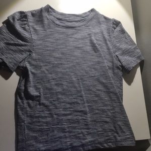 Navy blue & White striped shirt